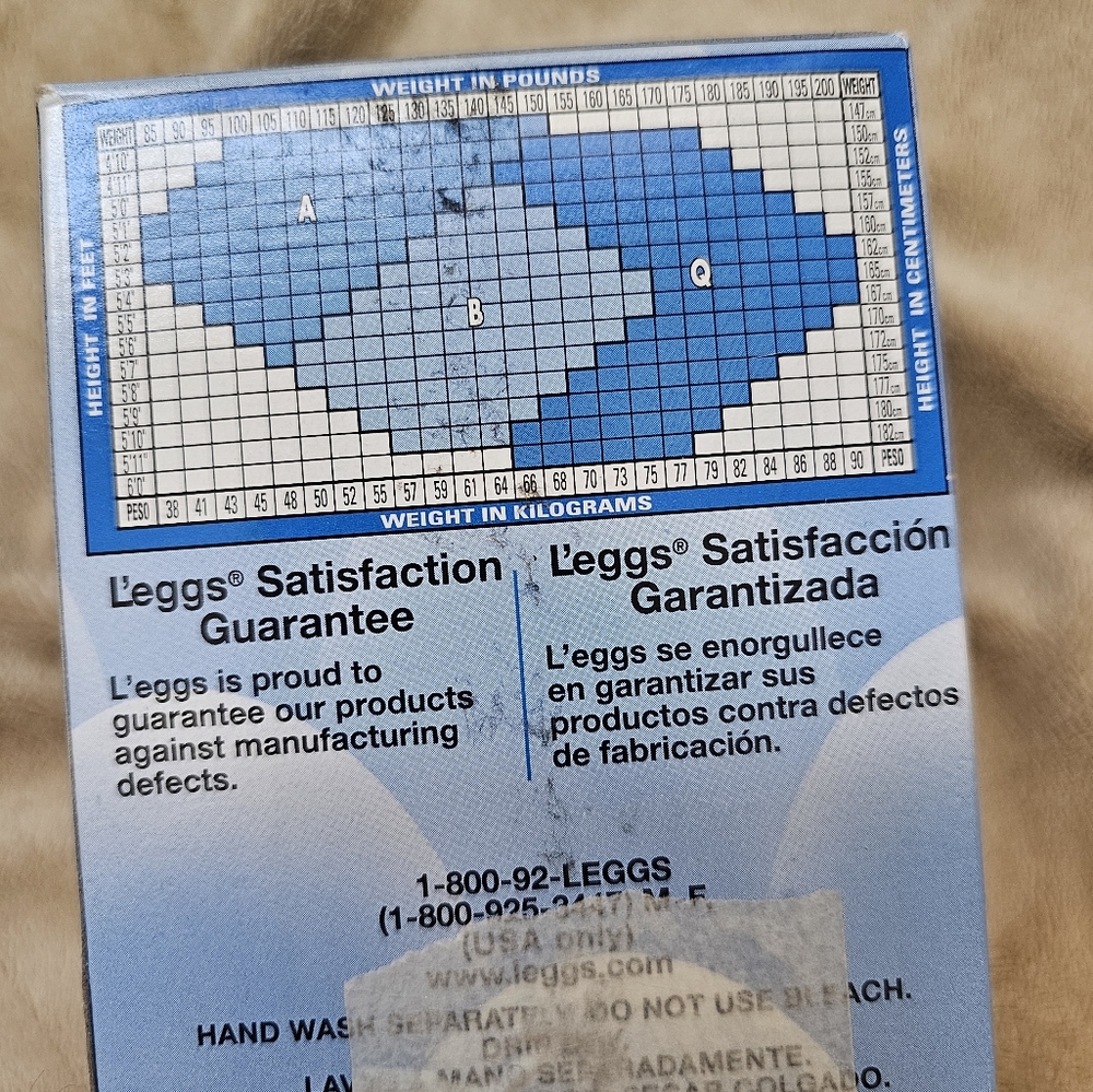 Vintage L'eggs Everyday Control Top Pantyhose - Jet Black. Size Q. - Picture 4 of 5